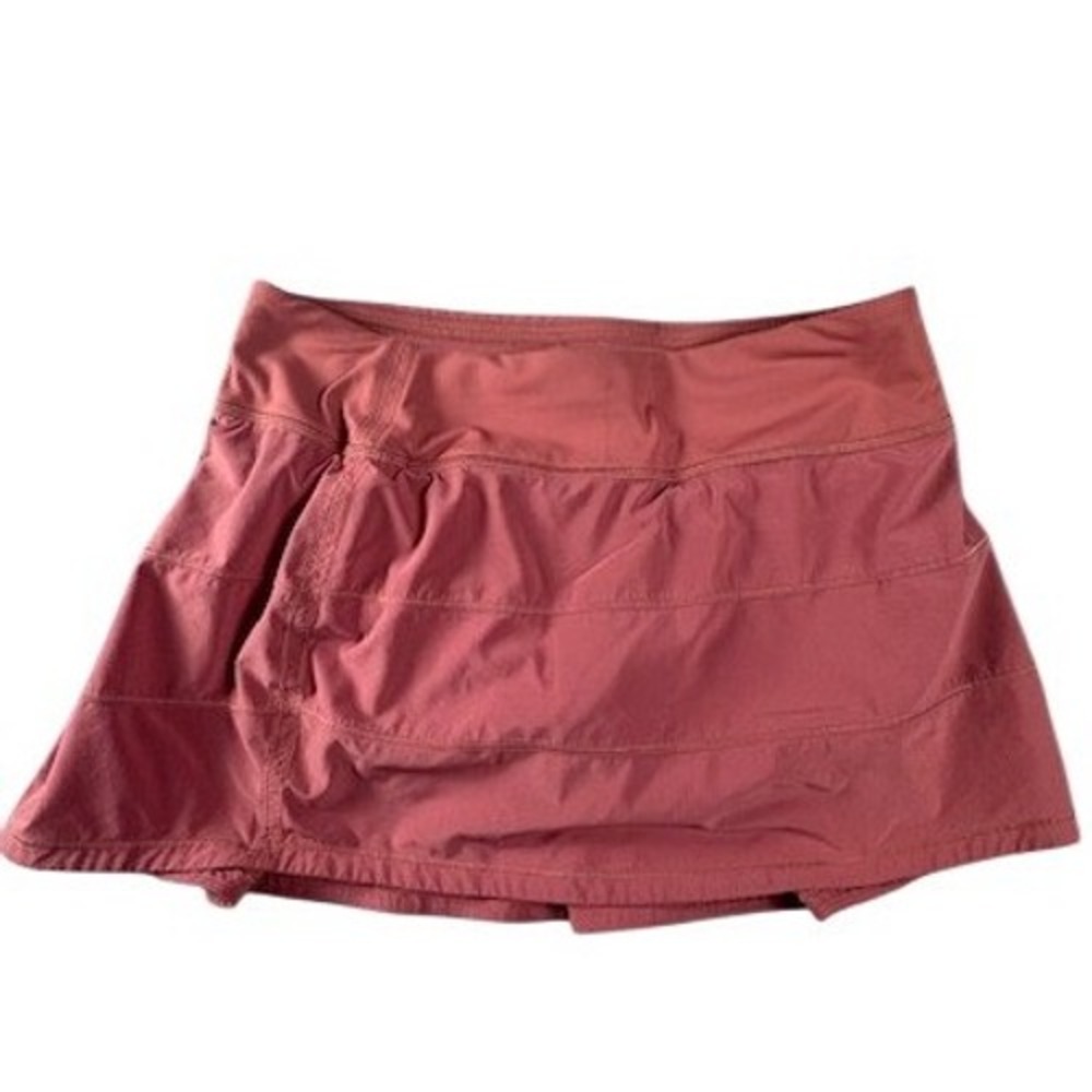 Lululemon Pace Setter Skirt Women 6 Rose Pink Pleated Athletic Skort Running Gym
